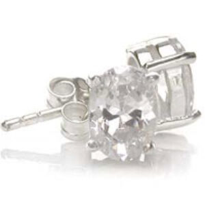 Ørestikker med klar Zirkonia - 7x5mm - pr sæt
