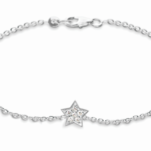 Ole Lynggaard Armbånd 18 karat hvidguld anker 40 Star lille 6 brill i alt 0.095ct TW.VS blank (16-19 cm)