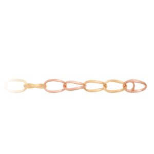 Ole Lynggaard Armlænke Love kraftig satineret 18 karat - 7 led rødguld og 3 led rosaguld - 20 cm