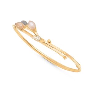 Ole Lynggaard Armring Blooming i 18 karat rødguld med blush og grå månesten samt pavéblad med 25 brill. ialt 0,12 ct TW.VS (15,16,17,18 cm)