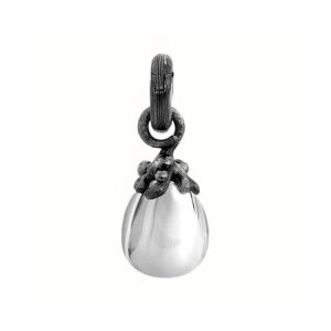 Ole Lynggaard Charm Filigran Sweet Drops Sterling sølv blank og oxyderet og opluk satineret