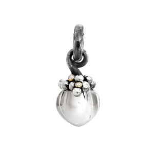 Ole Lynggaard Charm stor Sweet Drops Sterling sølv og 18 karat rødguldsfatninger 3 brill. i alt 0,03 ct. TW.VS. opluk