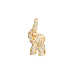 Ole Lynggaard Cirkus Elephant pavé Charm i rødguld med 260 brillant (opluk)