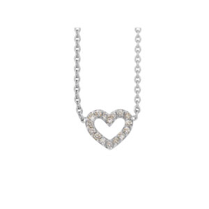 Ole Lynggaard Collier 18 karat hvidguld anker 30 Heart 16 brill. i alt 0.16ct TW.VS blank (40-45 cm)