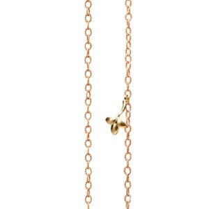 Ole Lynggaard Collier Lotus snoet ankerkæde tynd 18 karat rosaguld - blad rødguld karabin (længde 80/90 cm)
