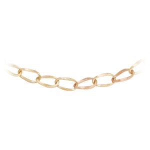 Ole Lynggaard Collier mellem Love satineret 18 karat rødguld 6 led rosaguld 42 cm - 27 led