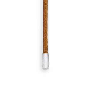 Ole Lynggaard Dobbelt design snor camel endestykker lige 18 karat hvidguld længde 130 cm