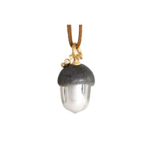 Ole Lynggaard Forest stor agern, sølv og 18 kt. rødguld med 1 brillant