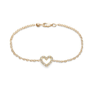 Ole Lynggaard Heart Armbånd 18 karat rødguld 16 brill. i alt 0.16ct TW.VS blank (16-19 cm)