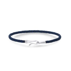 Ole Lynggaard Life armbånd i midnight med 18 kt .hvidguld krog