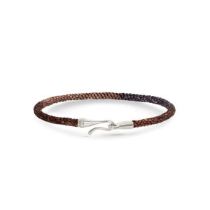Ole Lynggaard Life armbånd i velvet nylon med sølv krog