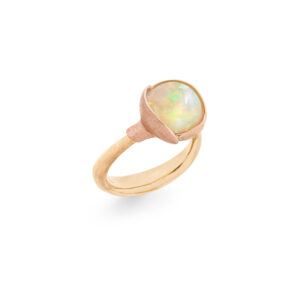 Ole Lynggaard Lotus 2 ring i guld med opal