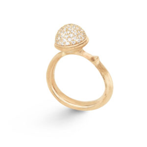 Ole Lynggaard Lotus Ring (mellem) i rødguld med 76 brillanter