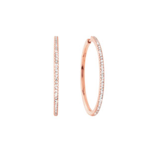 Ole Lynggaard Love Band creol øreringe stor 18 karat rosaguld 82 hvide brill. i alt 0.82ct TW.VS Ø: 26 mm