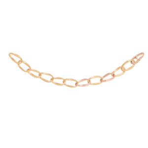 Ole Lynggaard Love mellem armlænke satineret 18 karat rødguld 3 led rosaguld 18 cm - 12 led