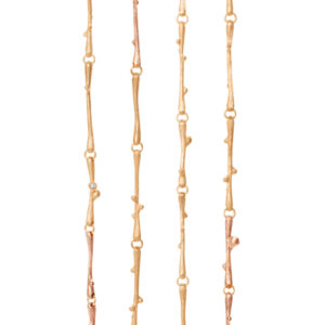 Ole Lynggaard Nature collier 18 karat rød- og rosaguld med 4 stk. brill. TW.VS i alt 0,04 karat længde 42/45 cm