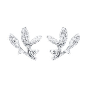 Ole Lynggaard Ørestikker Winter Frost 18 karat hvidguld 46 brill.