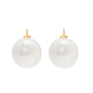 Ole Lynggaard Vedhæng dråbe par hvid ferskvandsperle 18 karat rødguldskrog