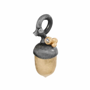 Ole Lynggaard Vedhæng lille agern Forest Sterling Sølv, 18 karat rødguld og 1 brillant TW.VS 0,01 ct.