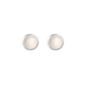 Ole Lynggaard lotus Ørestikker i sølv med hvid månesten