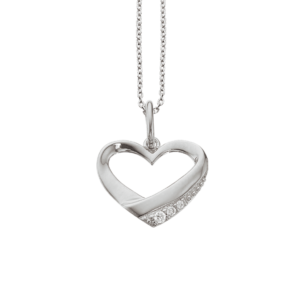 Scrouples halskæde i hvidguld 14 kt med 0,025 ct brillant w/si