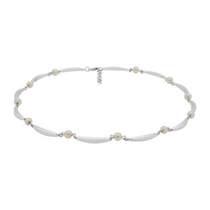 Siersbøl Banan & Perle Collier sølv, 40 + 3 cm