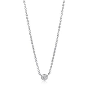 Sif Jakobs Cecina halskæde i sølv med hvide zirkoner