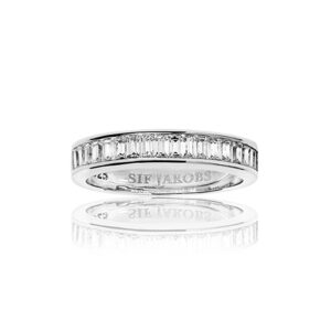 Sif Jakobs Corte Baguette ring i sølv med hvide zirkoner