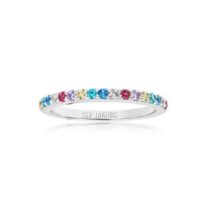 Sif Jakobs Corte Uno ring i sølv med mixfarvede zirkoner
