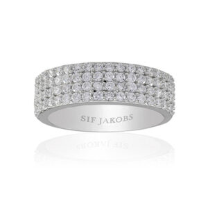 Sif Jakobs Corte quattro ring sølv med hvide cz