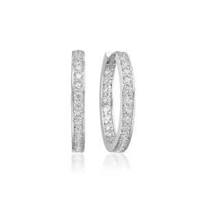 Sif Jakobs Corte sølv creoler med hvide cz