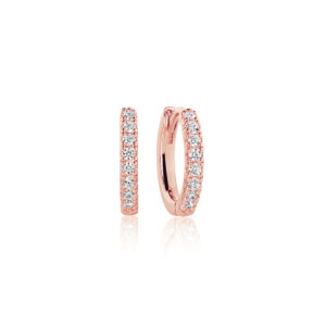 Sif Jakobs Ellera creoler i rosaforgyldt med klare cubic zirkoner