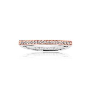 Sif Jakobs Merano sølv ring med 18 kt. rosa forgyldning og hvide cubic zirkoner
