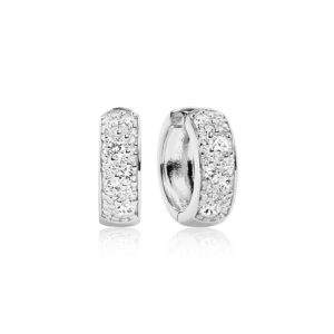 Sif Jakobs Novara sølv creoler med cubic zirkoner