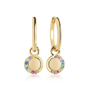 Sif Jakobs Portofino øreringe i forgyldt med multifarvet zirkoner