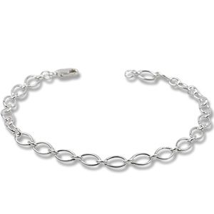 Sølvarmbånd - 16cm x 6mm