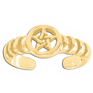 Tåring med Pentagrammet - Forgyldt - 14 karat guld