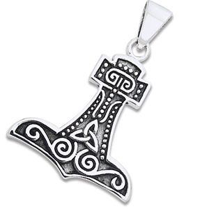 Thors Hammer smykke vedhæng - 28mm - u/kæde