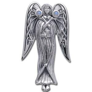 Vedhæng Engel og Månesten - 38mm - u/kæde