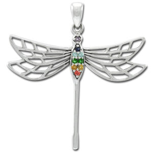 Vedhæng Guldsmed med blandet sten - 42mm - u/kæde