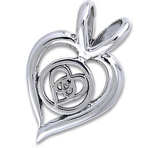 Vedhæng Hjerte - 23mm - u/kæde