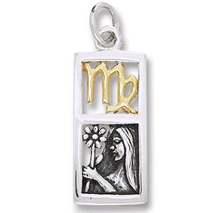 Vedhæng Jomfruen Stjernetegn - 26mm - u/kæde