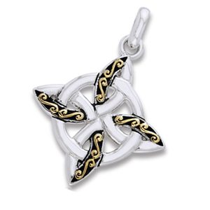 Vedhæng Keltisk 4 punkts knude - 32mm - u/kæde