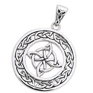 Vedhæng Keltisk 4 punkts knude - 33mm - u/kæde