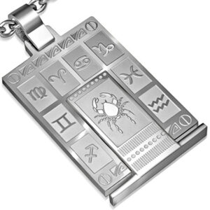 Vedhæng Krebsen Stjernetegn Stål - 44mm - u/kæde