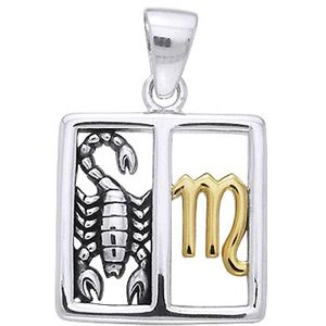 Vedhæng Skorpionen Stjernetegn - 30mm - u/kæde