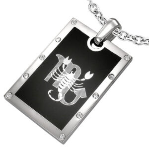 Vedhæng Skorpionen Stjernetegn Stål - 44mm - u/kæde