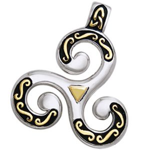 Vedhæng Triskele - 31mm - u/kæde