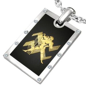 Vedhæng Vandbæreren Stjernetegn Stål - 44mm - u/kæde