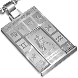 Vedhæng Vandbæreren Stjernetegn Stål - 44mm - u/kæde